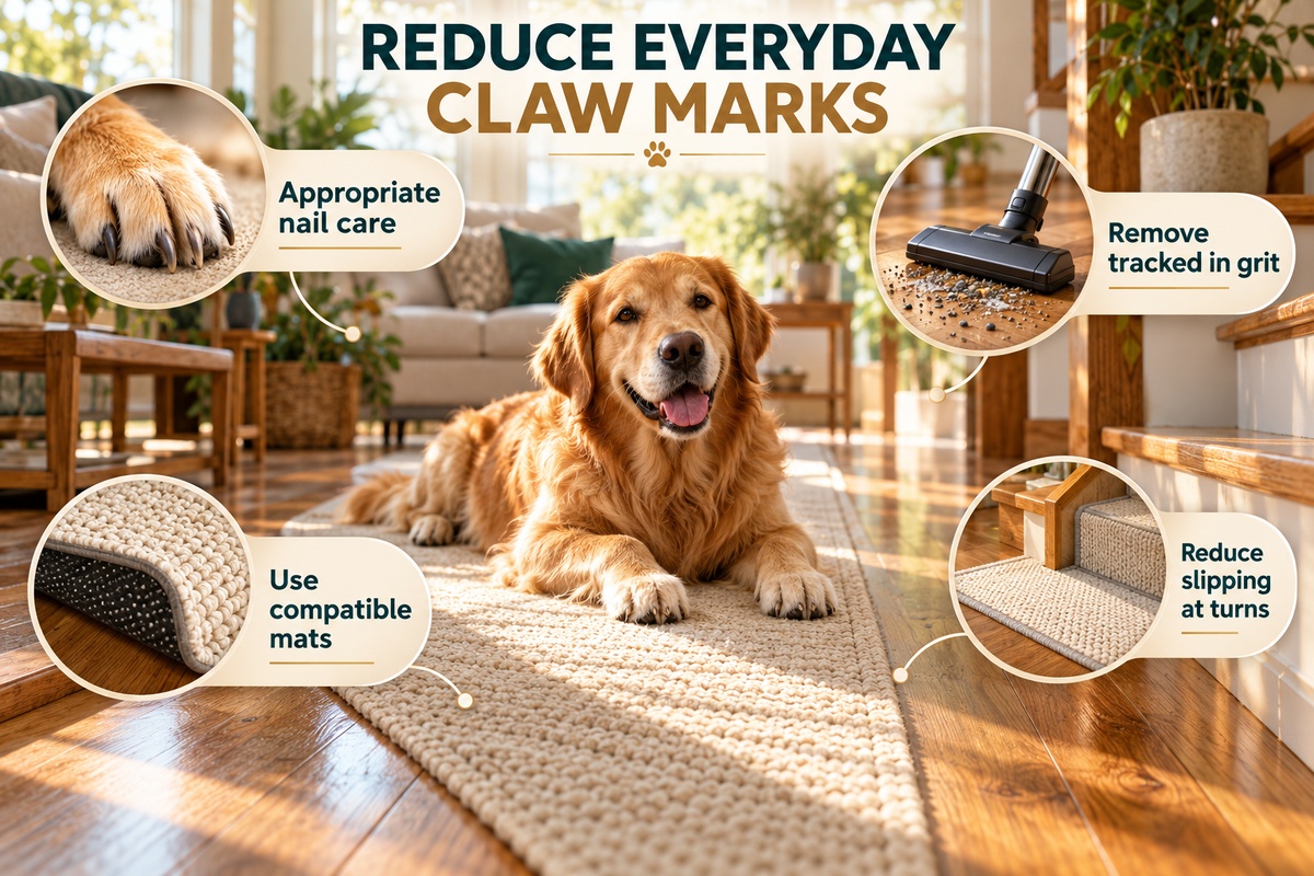 4 Ways to reduce dog claw marks on timber flooring